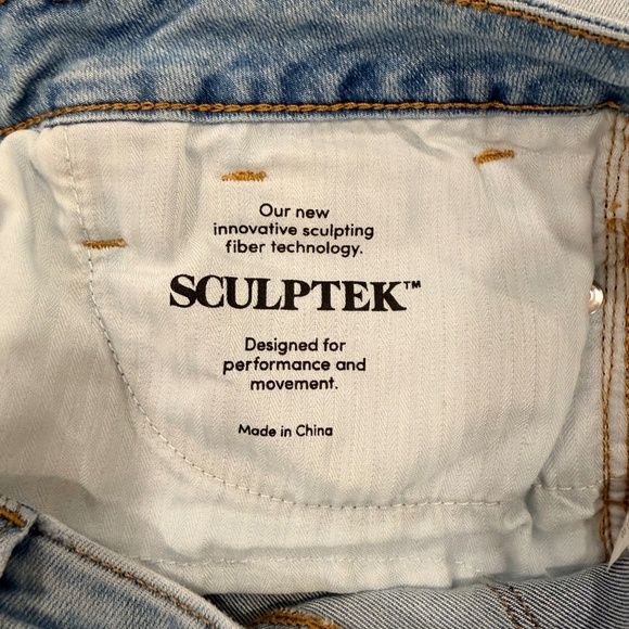 ATHLETA sculptek Denim Crop Jeans Size 8 - Picture 5 of 5